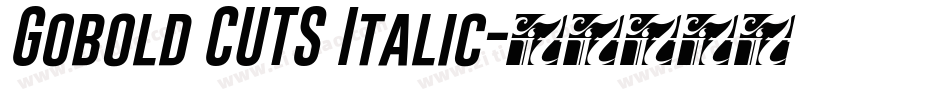 Gobold CUTS Italic字体转换